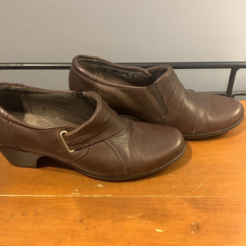 Clarks Brown Leather Ingalls Divine Loafers - Picture 3 of 8